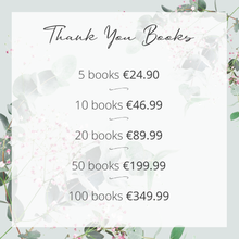 Load image into Gallery viewer, Add a personal touch with our Wedbox Thank You Books